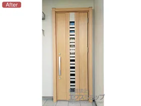 LIXIL リクシル(トステム)の玄関ドア リシェント玄関ドア3 断熱K4仕様 手動 片開き仕様(ランマ無)R G82型 施工例