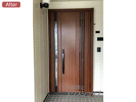 LIXIL リクシル(トステム)の玄関ドア リシェント玄関ドア3 断熱K4仕様 親子仕様(ランマ無)R M83型 ※カザスプラス仕様 施工例