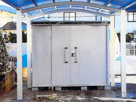 ヨドコウの物置・収納・屋外倉庫 エルモ 一般型 2570×1520×2120 LMD-2515-CB 施工例