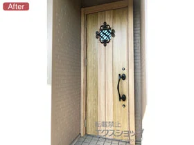 LIXIL リクシル(トステム)の玄関ドア リシェント玄関ドア3防火戸 断熱K4仕様 手動 片開き仕様(ランマ無)L D77型 施工例