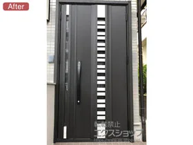LIXIL リクシル(トステム)の玄関ドア リシェント 玄関ドア3 断熱K4仕様 親子仕様(ランマ無)R G82型 ※手動仕様 施工例