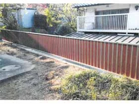 YKKAPのフェンス・柵 ルシアスフェンスF01型 たて目隠し 自由柱施工 施工例