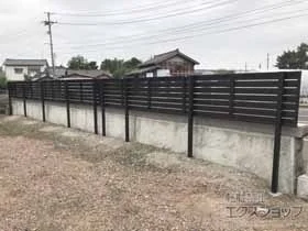 三協アルミのフェンス・柵 シャトレナ M1型 多段施工（パネル1段） 施工例