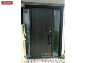 LIXIL リクシル(トステム)の玄関ドア リシェント 玄関ドア3 断熱K4仕様 手動 両袖仕様(ランマ無)L M17型 施工例