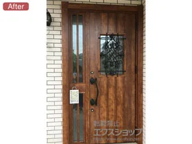 LIXIL リクシル(トステム)の玄関ドア リシェント玄関ドア3 断熱K4仕様 手動 片袖仕様(ランマ無)R D41型 施工例
