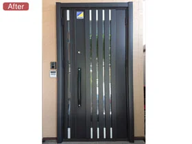 LIXIL(リクシル)の玄関ドア リシェント玄関ドア3 断熱K4仕様 手動 親子仕様(ランマ無)R M27型 施工例