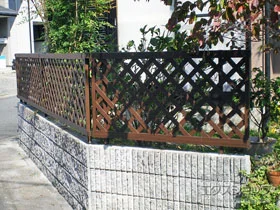 YKKAPのフェンス・柵 スタンダードフェンス2型 自由柱タイプ 施工例
