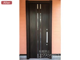 LIXIL(リクシル)の玄関ドア リシェント玄関ドア3 断熱仕様ｋ4 手動キー 片開き(ランマなし)L M27型 施工例