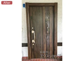 LIXIL リクシル(トステム)の玄関ドア リシェント玄関ドア3 断熱K4仕様 手動 片開き仕様(ランマ無)R M83型 施工例