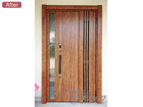 LIXIL(リクシル)の玄関ドア リシェント玄関ドア3 断熱仕様ｋ4 カザスプラス片袖R M83型 施工例