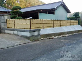タカショーのフェンス・柵 e-バンブーユニット 建仁寺垣 間仕切柱（片面） 施工例
