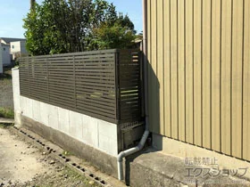 LIXIL リクシル(TOEX)のフェンス・柵 ライシスフェンス 3型 太横桟 フリーポールタイプ 施工例