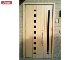 LIXIL リクシル(トステム)の玄関ドア リシェント玄関ドア3 断熱K4仕様 親子仕様(ランマ無)L M28型 ※カザスプラス仕様 施工例
