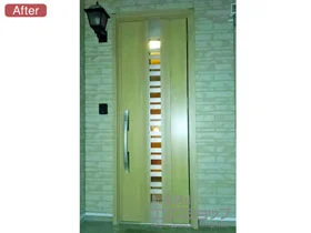 LIXIL リクシル(トステム)の玄関ドア リシェント玄関ドア3 断熱K4仕様  片開き仕様(ランマ無)R G82型 施工例