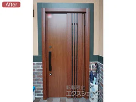 LIXIL リクシル(トステム)の玄関ドア リシェント玄関ドア3 断熱K2仕様 手動 片開き仕様(ランマ無)R M83型 施工例