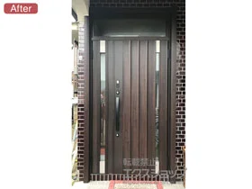 LIXIL リクシル(トステム)の玄関ドア リシェント玄関ドア3 断熱K4仕様 親子仕様(ランマ付)R P77型 ※カザスプラス仕様 施工例