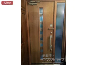 LIXIL リクシル(トステム)の玄関ドア リシェント玄関ドア3 断熱K2仕様 手動 片袖仕様(ランマ無)R M28型 施工例