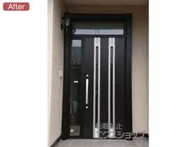 LIXIL リクシル(トステム)の玄関ドア リシェント玄関ドア3 断熱K4仕様 手動 片袖仕様(ランマ付)R M24型 *ノーマル仕様 施工例