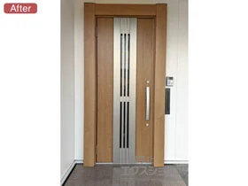 LIXIL リクシル(トステム)の玄関ドア リシェント玄関ドア3 断熱K4仕様 手動 片開き仕様(ランマ無)L M84型 施工例