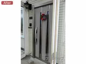 LIXIL リクシル(トステム)の玄関ドア リシェント玄関ドア3 断熱K2仕様 片開き仕様(ランマ無)R M24型 ※タッチキー仕様(リモコンタイプ) 施工例