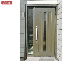LIXIL リクシル(トステム)の玄関ドア リシェント玄関ドア3 アルミ仕様 手動 片袖仕様(ランマ無)R C12N型 施工例