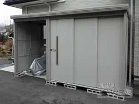 タクボの物置・収納・屋外倉庫 Mr.ストックマン プラスアルファ 一般型 3715×1590×2110（TP-3715） TP-3715-W 施工例