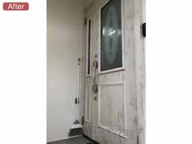 LIXIL リクシル(トステム)の玄関ドア リシェント玄関ドア3 断熱K4仕様 親子仕様(ランマ無)R C15型 施工例