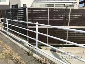 LIXIL(リクシル)のフェンス・柵 セレビューフェンス RP3型 2段支柱 施工例
