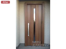 LIXIL リクシル(トステム)の玄関ドア リシェント玄関ドア3 断熱K4仕様 片開き仕様(ランマ無)R G12型 施工例