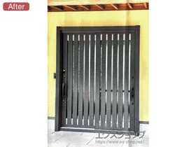 LIXIL リクシル(トステム)の玄関ドア リシェント玄関引戸 PG仕様 2枚建戸 ランマ無 15型(縦通し)*簡易タッチキーシステム仕様 施工例