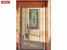 LIXIL リクシル(トステム)の玄関ドア リシェント玄関ドア3 断熱K4仕様 親子仕様(ランマ無)R C15型 ※カザスプラス仕様 施工例