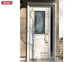 LIXIL リクシル(トステム)の玄関ドア リシェント玄関ドア3 断熱K4仕様 手動 片袖仕様(ランマ無)L C15型 施工例