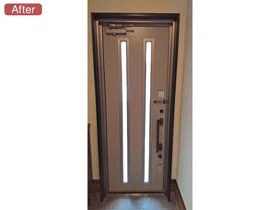 LIXIL リクシル(トステム)の玄関ドア シェント玄関ドア3 断熱K4仕様 手動 片開き仕様(ランマ無)R M24型 施工例