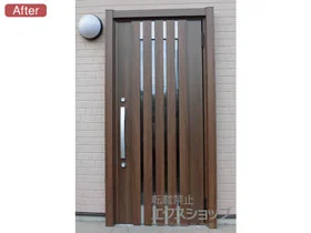 LIXIL リクシル(トステム)の玄関ドア リシェント玄関ドア3 断熱K4仕様 手動 片開き仕様(ランマ無)R M27型 施工例