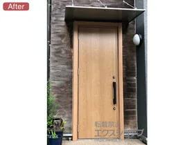 LIXIL リクシル(トステム)の玄関ドア リシェント玄関ドア3 断熱K4仕様 手動 片開き仕様(ランマ無)L M17型 施工例