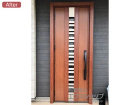 LIXIL リクシル(トステム)の玄関ドア リシェント玄関ドア3 断熱K4仕様 片開き仕様(ランマ無)L G82型 施工例