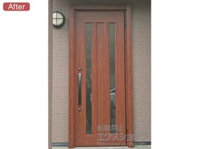LIXIL リクシル(トステム)の玄関ドア リシェント玄関ドア3 アルミ仕様 手動 片開き仕様(ランマ無)R C16N型 施工例