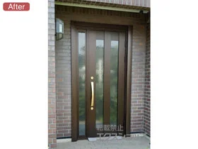 三協アルミの玄関ドア ノバリス玄関ドア R09型 アルミ仕様 ランマ無 片開きドア 施工例