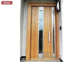 LIXIL リクシル(トステム)の玄関ドア リシェント玄関ドア3 断熱K4仕様 手動 親子仕様(ランマ無)L M77型 施工例
