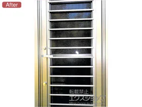 LIXIL リクシル(トステム)の玄関ドア リシェント勝手口ドア アルミSG仕様 ランマ無R B型 施工例