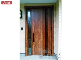 LIXIL リクシル(トステム)の玄関ドア リシェント玄関ドア3 断熱K4仕様 手動 片袖仕様(ランマ無)R M83型 施工例