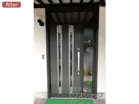 LIXIL リクシル(トステム)の玄関ドア リシェント玄関ドア3 断熱K4仕様 手動 片袖仕様(ランマ付)L　M24型 施工例