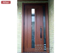 LIXIL リクシル(トステム)の玄関ドア リシェント玄関ドア3 アルミ仕様 手動 片袖仕様(ランマ無)L C12N型 施工例
