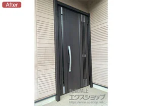 LIXIL リクシル(トステム)の玄関ドア リシェント玄関ドア3 断熱K4仕様 手動 親子仕様(ランマ無)R M83型 施工例
