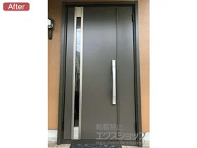 LIXIL リクシル(トステム)の玄関ドア リシェント玄関ドア3 断熱K4仕様 親子仕様(ランマ無)L M78型 ※カザスプラス仕様 施工例