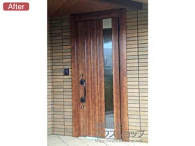 LIXIL リクシル(トステム)の玄関ドア リシェント玄関ドア3 断熱K2仕様 手動 片開き仕様(ランマ無)R P77型 施工例