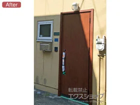 LIXIL リクシル(トステム)の玄関ドア リシェント玄関ドア3 断熱K4仕様 手動 片開き仕様(ランマ無)R M17型 施工例