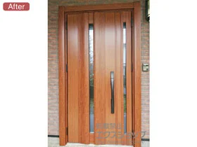 LIXIL リクシル(トステム)の玄関ドア リシェント玄関ドア3 断熱K2仕様 親子仕様(ランマ無)L G12型 ※カザスプラス仕様 施工例