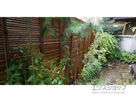 グローベンのフェンス・柵 シンプルユニット みす垣 燻竹 施工例