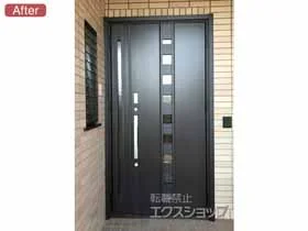 LIXIL リクシル(トステム)の玄関ドア リシェント玄関ドア3 断熱K4仕様 親子仕様(ランマ無)R M28型子※カザスプラス仕様 施工例
